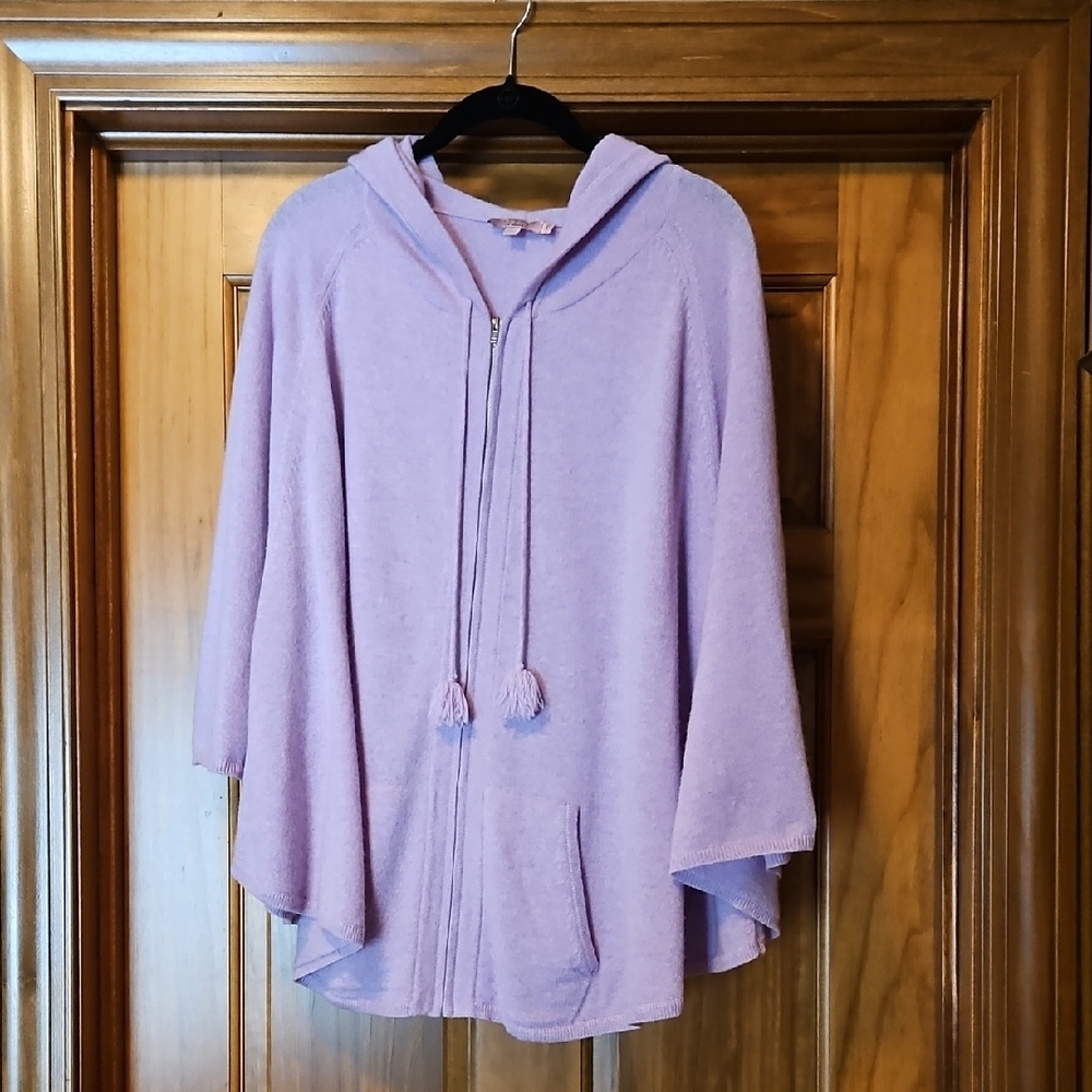 Lavender Hooded Poncho